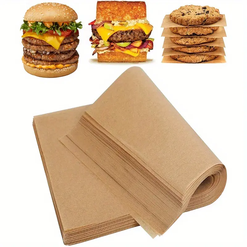 100 Pieces Parchment Paper Baking Sheets, Precut Non-Stick Parchment Paper for Baking, Cooking, Grilling, Frying and Steaming - Unbleached, Fit for Most Sheet Pans, Bakeware Home Baking Supplies Bakery Supplies