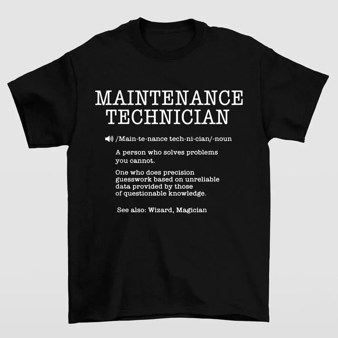 Women's 100% Cotton Short-Sleeve Crewneck T-Shirt - Smooth Seamless Fabric Unisex Maintenance Technician Casual Workwear Gift for Handyman
