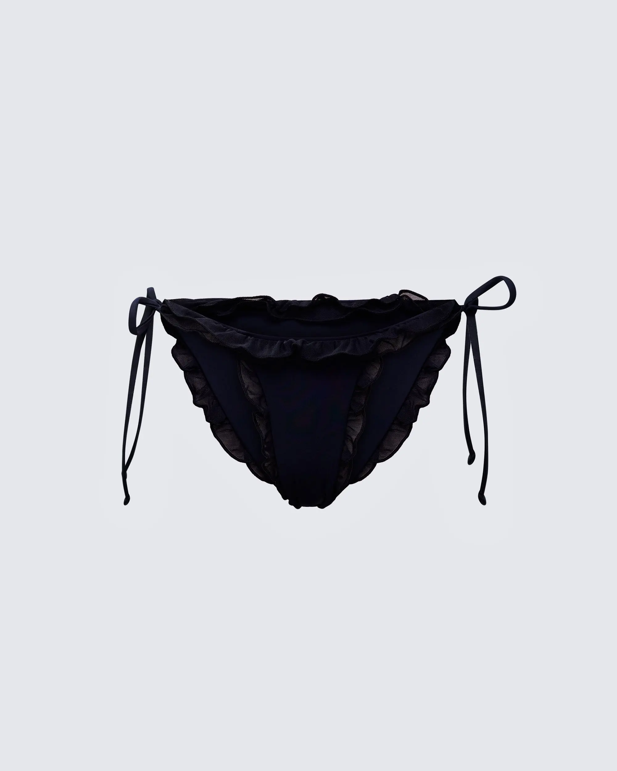 Monroe Black Ruffle Bikini Bottom