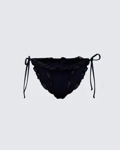 Monroe Black Ruffle Bikini Bottom Monroe Black Ruffle Bikini Bottom