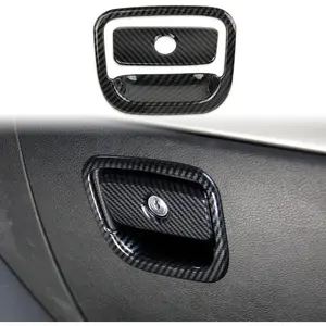 Carbon Fiber Glove box handle Switch Cover Trim For Dodge Durango 2011-2022 black