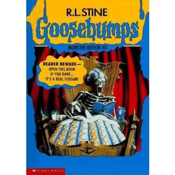 Used Hardcover Fiction Book - Goosebumps Monster Edition 1: Welcome to Dead House, Stay Out of the Basement, Say Cheese and Die! by R.L. Stine (English) - for Fans of Horror, Horror Reading, with Screaming Sound Chip