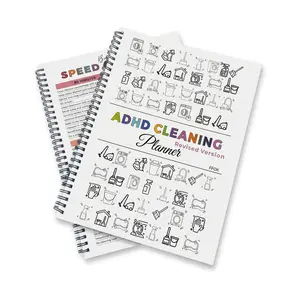 ADHD Cleaning Planner Daily Schedule & Focus Checklist Notebook for Home Office Dorm Use Durable Cover Smooth Pages Office Stationery Essential Plannerbook with Clear Layout Engaging Visuals and Progress Tracker - Calendar