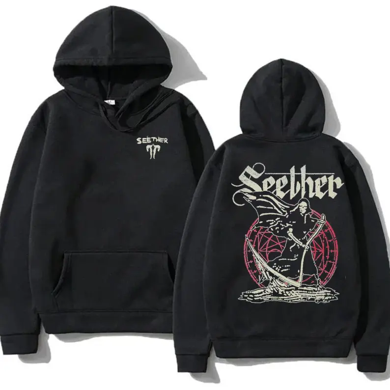 Seether Band Hoodie 2020 Trending Tour Inspired Graphic Vintage Streetwear for Music Supporters