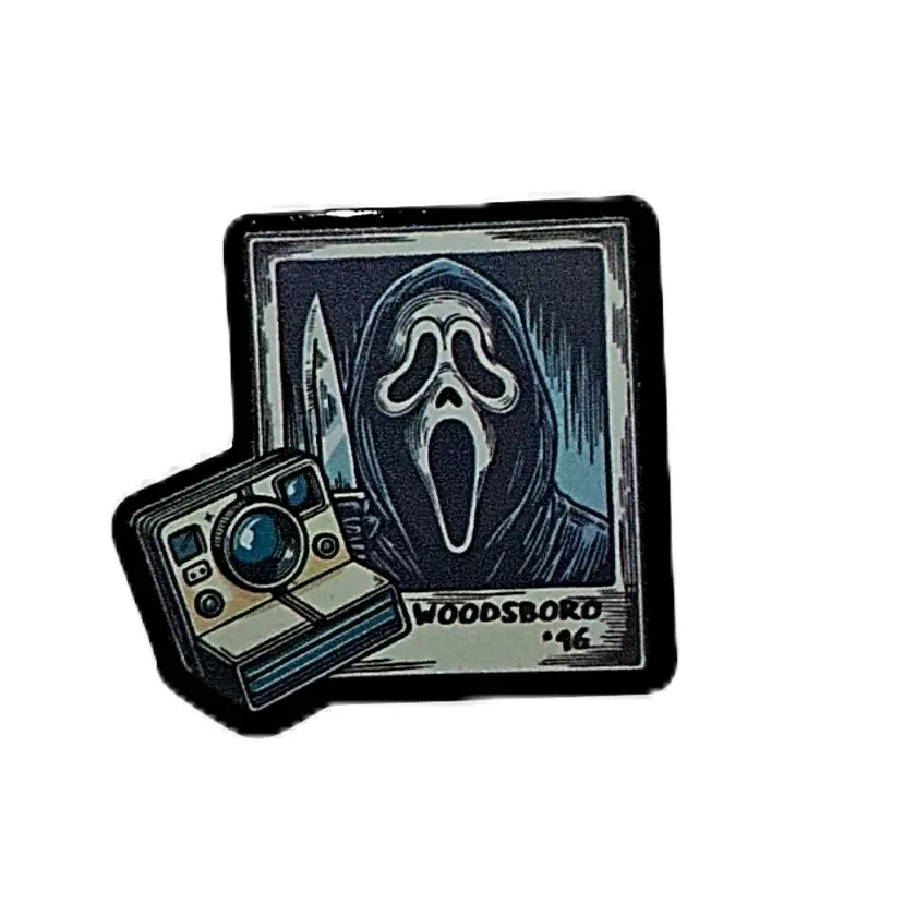 Ghostface Scream Polaroid Picture Vent Clip Air Freshener with Scent Tab for Car Vent Accessories Secure Fit Cool Decor Functional Accessory