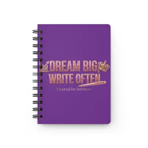 Dream Big Spiral Journal — Guided Writing Self-Care & Reflection