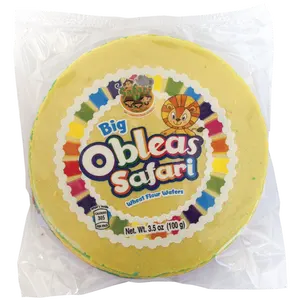 Obleas Big Safari Wafer - 3.5 oz - Mexican Candy Sweet Crispy Wafer Snack