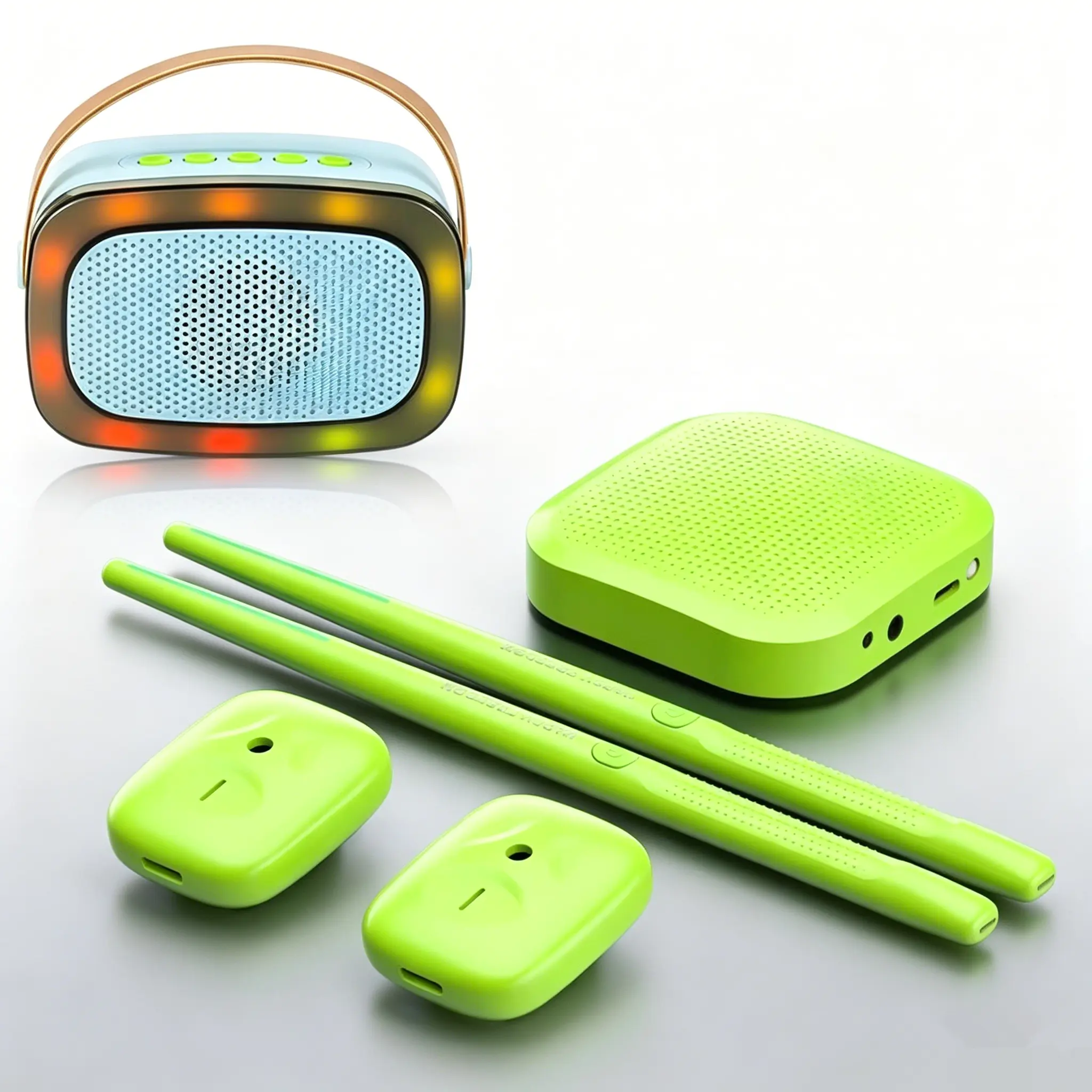 Complete All‑in‑One Drum Set, Durable Percussion Musical Instrument for Music Lovers Daily Rehearsal and Live Show
