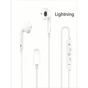 1PC Wired Earbuds, Optional Flat Port / USB-C / 3.5mm, Clear Stereo Sound, with Mic for Calls & Music, for Casual, Office Use