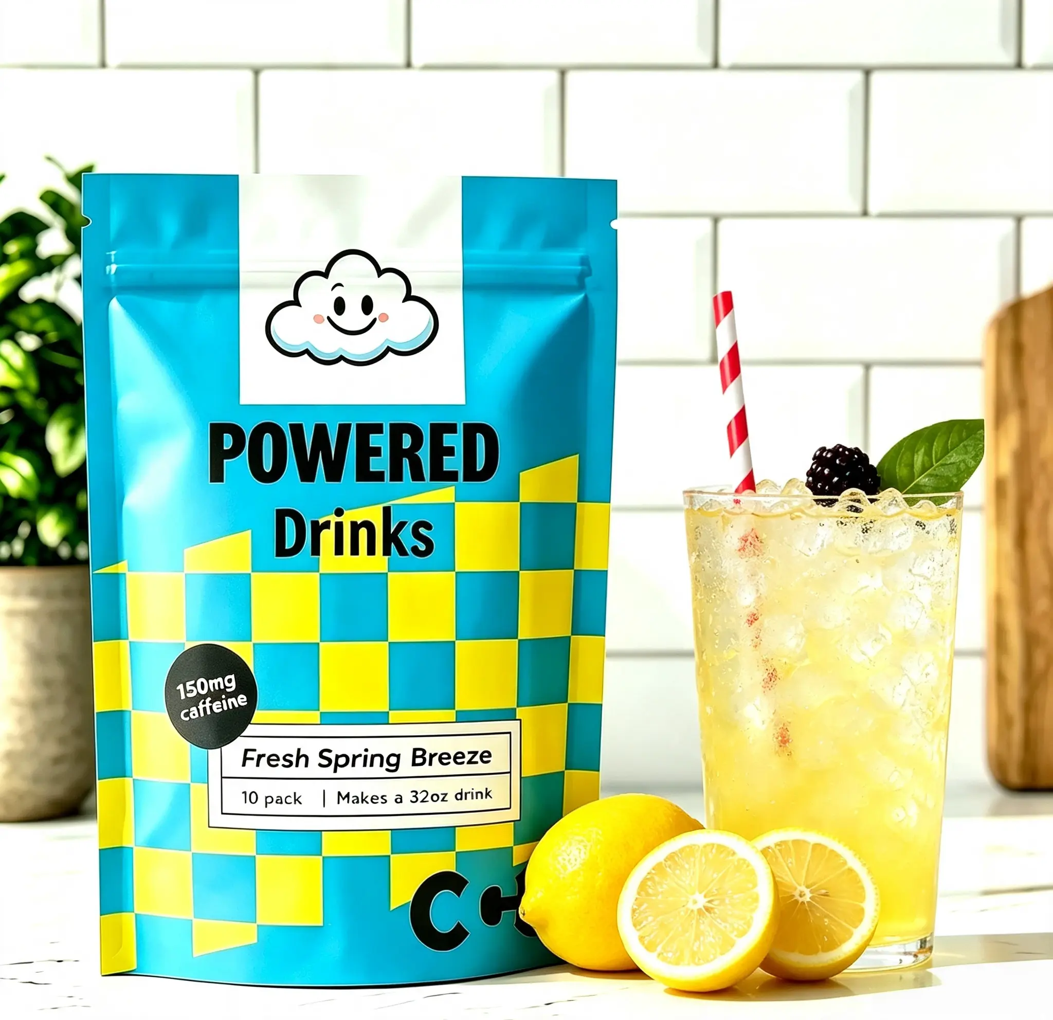 10 Pack Single Flavor Loaded Waters I20oz Sugar Free Caffeinated Flavored PowderBeverage Mix  Easy to Mix
