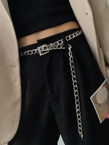 Fashionable Metal Chain Waist Belt, Simple Trendy Unisex Design, Casual All Seasons Accessory, Versatile and Stylish, Chain Belts