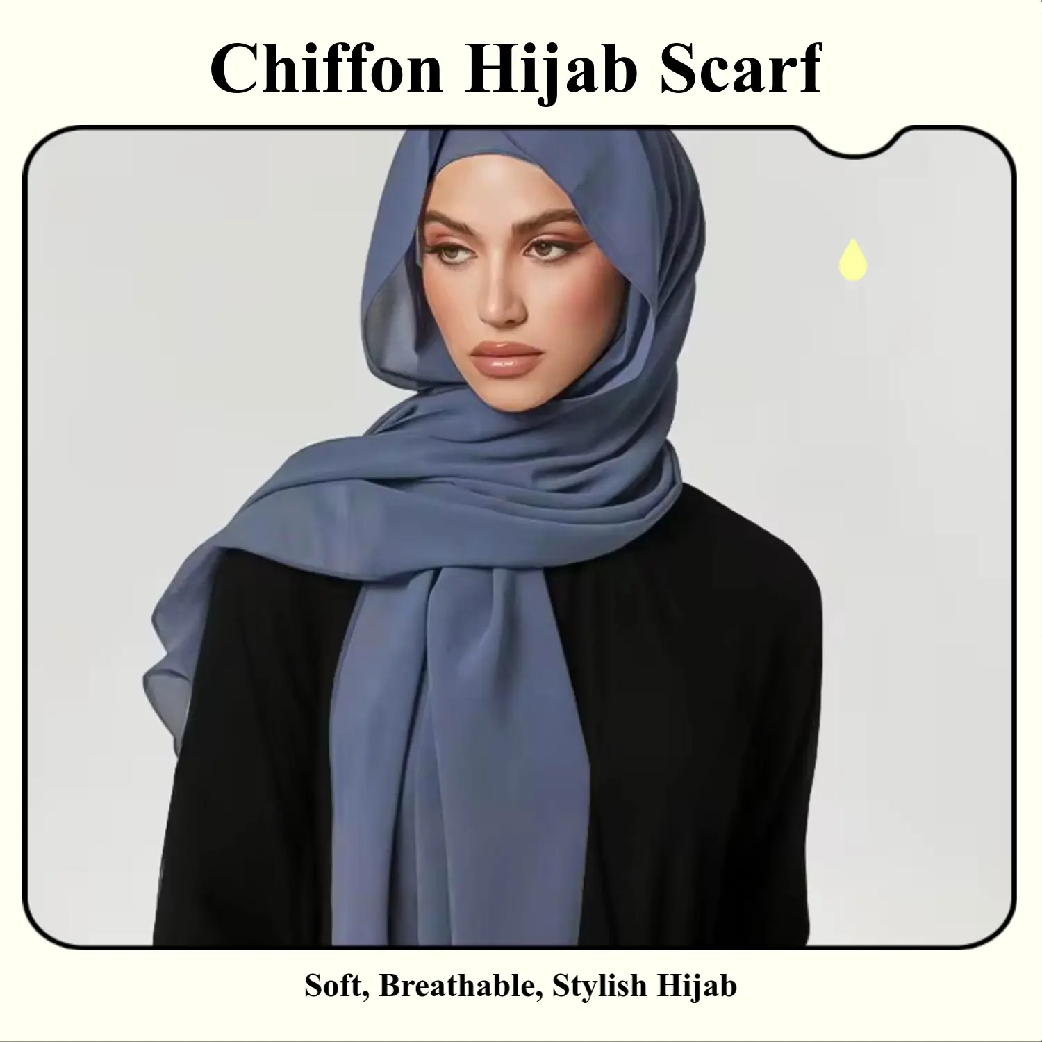Chiffon Hijab for Muslim Women - Solid Color Lightweight Headscarf for an Everyday Hijab Style Blending Muslim Fashion, Style and Modesty, Soft And Breathable, Scarf Style