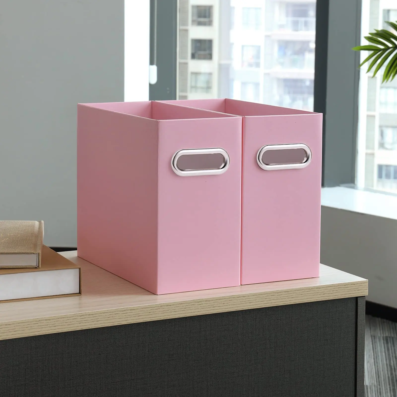 File Organizer, Small Storage Box, Cardboard File Folder Organizer