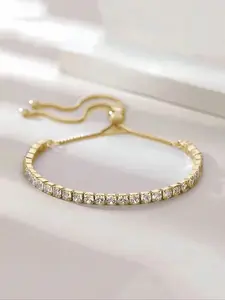 Minimalist Temperament Zircons Decor Bracelet, Fashionable Jewelry for Women for Party, Daily Clothing Decor, Trendy All-match & Exquisite Jewelry for Gift, Adjustable Bracelet