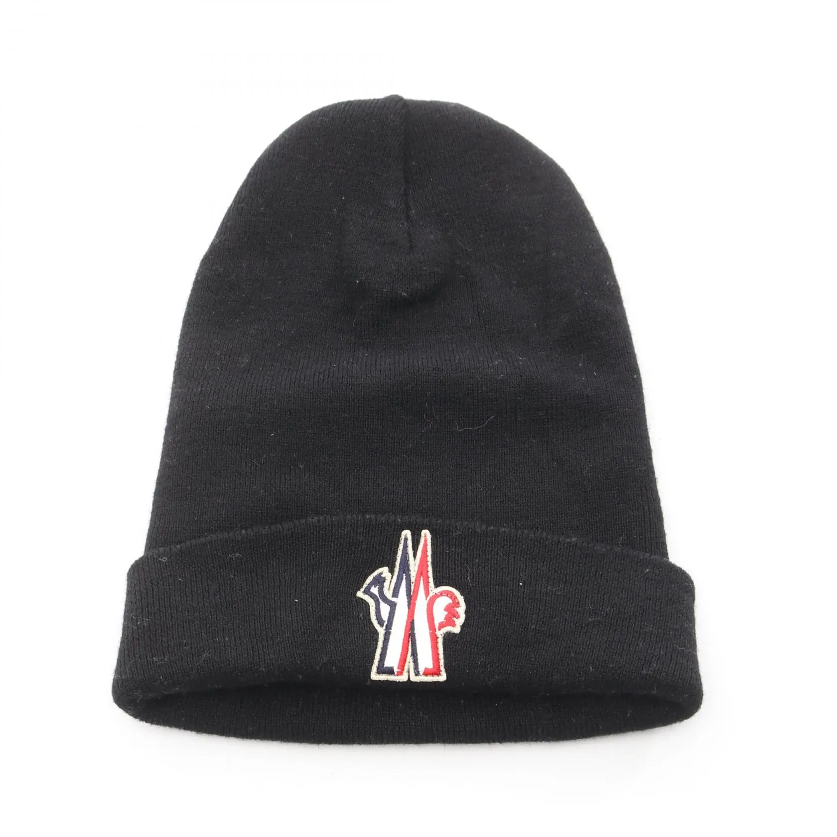 Pre-owned MONCLER Wool Small Leather Goods Grenoble Knit Cap