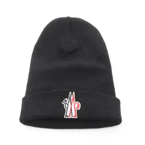 Pre-owned MONCLER Wool Small Leather Goods Grenoble Knit Cap