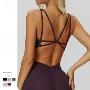 Yoga Bra Strap Cross Back Sports Underwear Premium Running Fitness Top