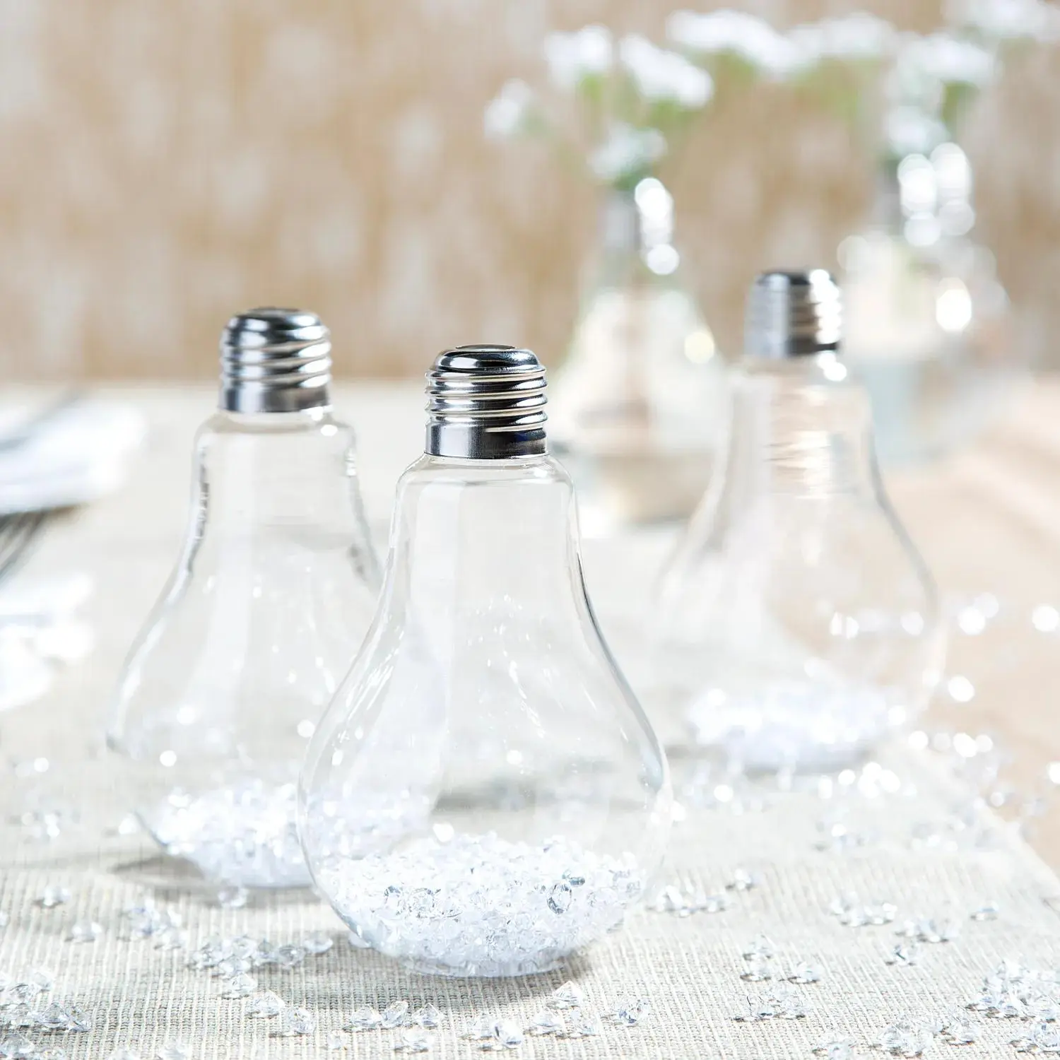 Light Bulb Vase with Diamonds Kit for 6 Tables - 3006 Pc.