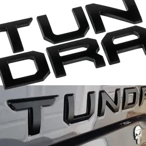 Tailgate Insert Letters Compatible with Tundra 2014 2015 2016 2017 2018 2019 2020 2021 3D Emblems with Strong Adhesive Matte Black
