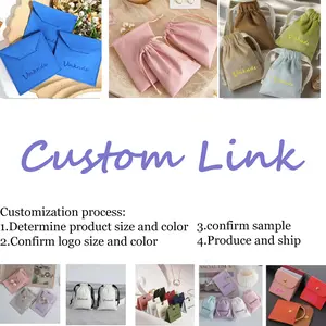 New Custom link for  Custom Logo in PU Leather Velvet Microfiber Sude Flannel Paper Bag Box