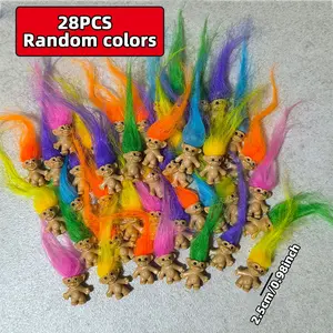 10/20/28Pcs Vintage Lucky Doll Action Figures Toyset, 10/20/28 Pcs, Perfect for School Projects, Handmade Crafts, Party Gifts, Christmas, Halloween, Birthdays