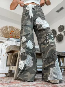 Free Spirit Boho Patchwork Camo Pants
