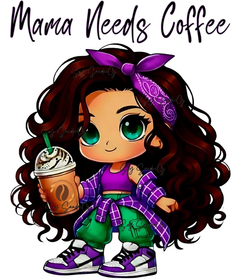Mama Needs Coffee - UVDTF Decal for cups/hard surfaces sticker