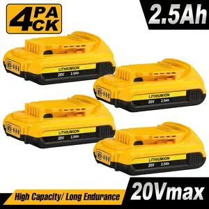 DCB203 2.5Ah/20V portable lightweight cordless power tool battery pack, compatible with a wide range of tools; DeWalt alternative model.
