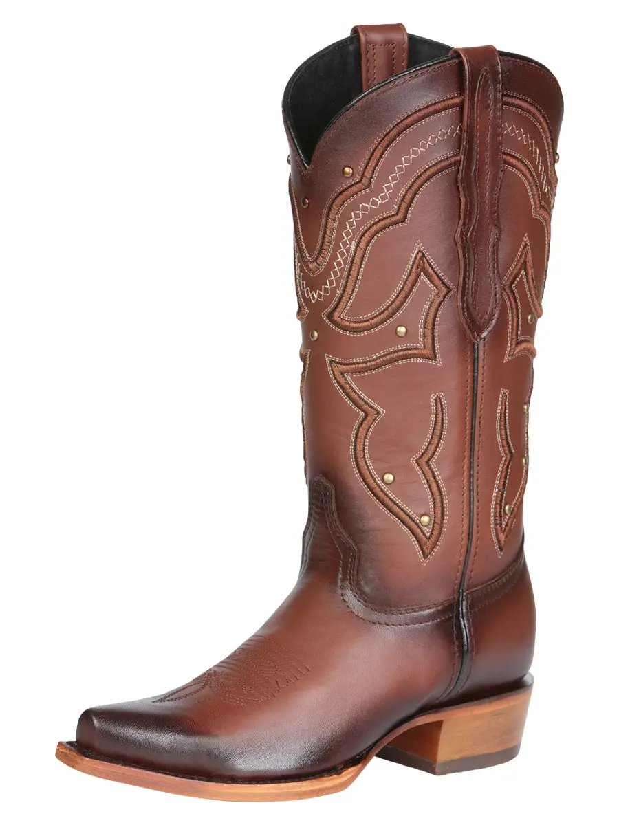 El General Women's Western Cowboy Boot - Made in Mexico - Shedron Brown 45777