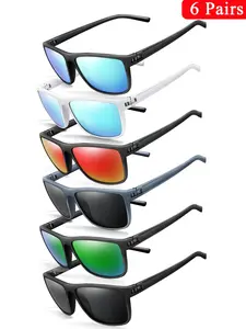 Outdoor Sports Polarized Sunglasses, Rectangle Frame Sunglasses for Men & Women, Sports Eyewear for Hiking & Running, Polarized Cycling Glasses