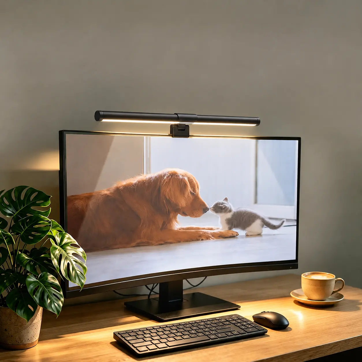 LED Laptop Monitor Light Bar with Clip, USB Powered Eye Friendly No Glare, Stepless Dimming and 3 Color Temperatures, Space Saving Portable for Home Office, Gaming, Study, and Travel, Computer Accessories
