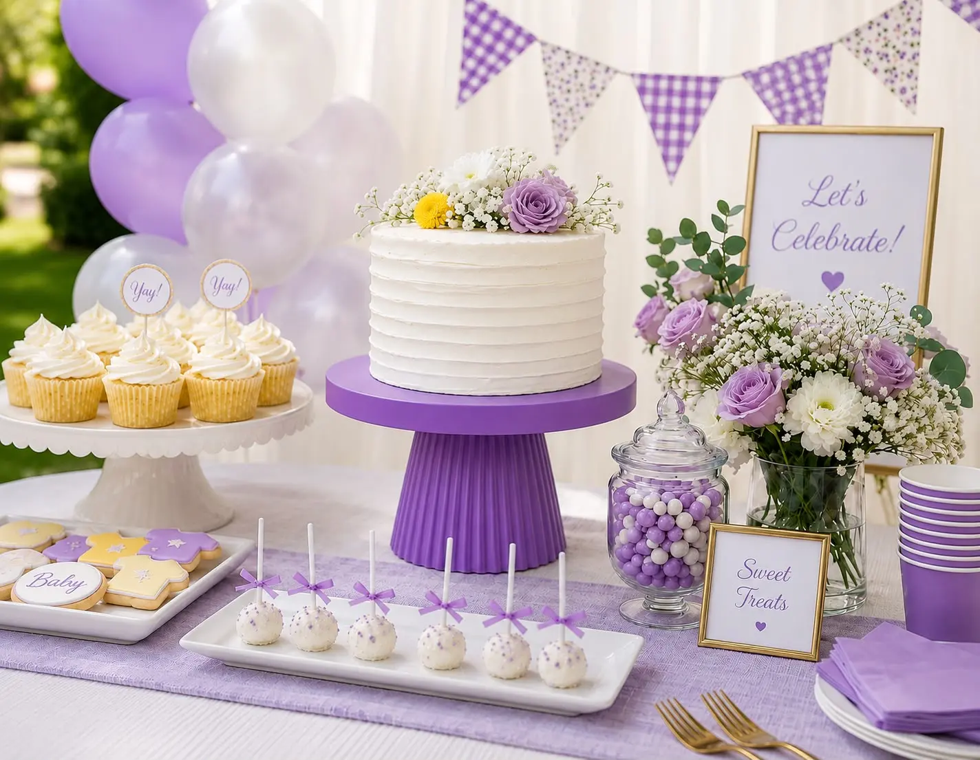 Purple Cake Stand