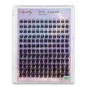 Natural thin band cluster lashes XY14