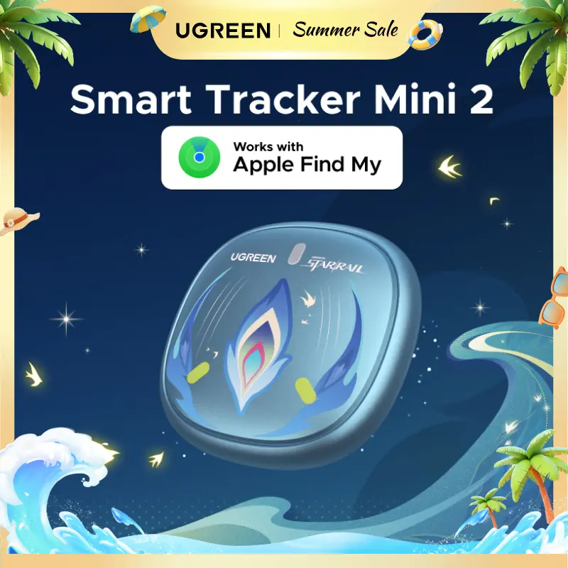 UGREEN × Honkai: Star Rail Series FineTrack Mini2 Air Tracker Tags (iOS Only) ,Bluetooth Tracker Compatible with Apple Find My,5-7 Year Battery Life Item Finder Smart Tag for Keys,Luggage,Summer Sale