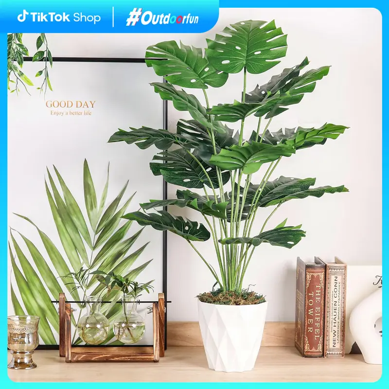 faux monstera plant - TikTok Shop