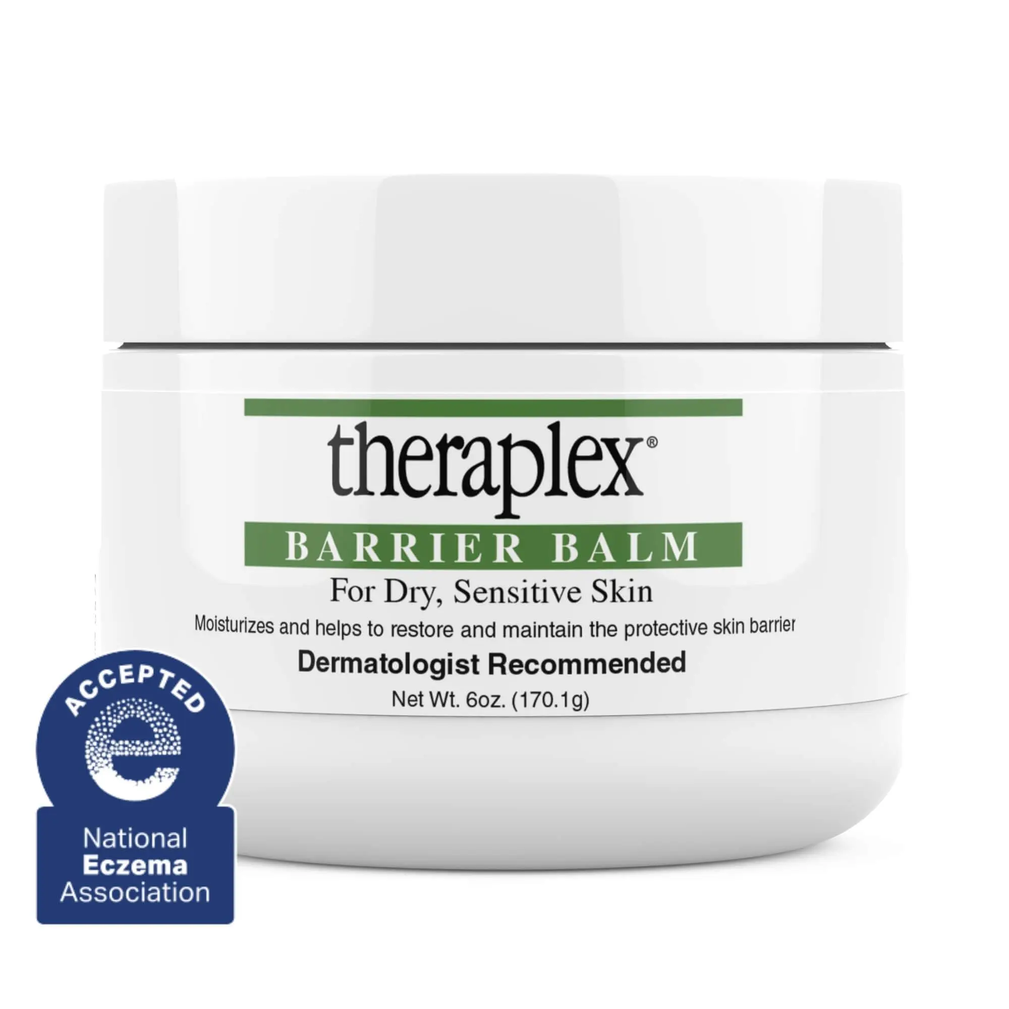 Theraplex Skin Balm for Dry Sensitive Skin - Repair Moisturizer, Hypoallergenic, Noncomedogenic, Dermatologist Approved, 6 Oz