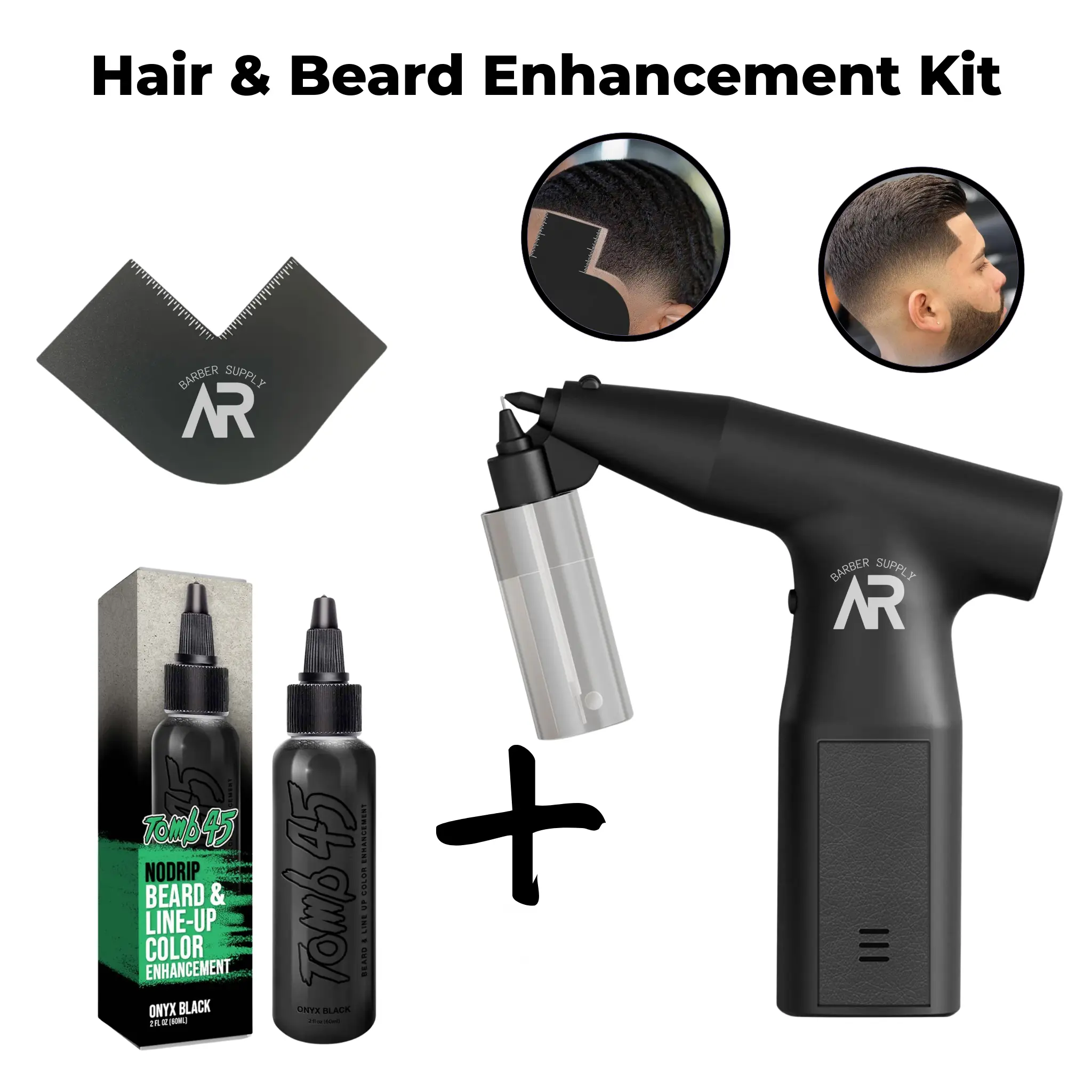 Clog-Free Airbrush Gun – Cordless Rechargeable Spray Gun with Tom 45 Enhancement Solution