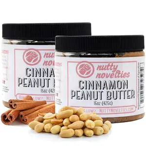 Novelties Cinnamon Peanut Butter High Protein, Low Sugar Healthy Peanut Butter AllNatural Peanuts Free Cholesterol, Preservatives Salt 2 x 15 Ounces