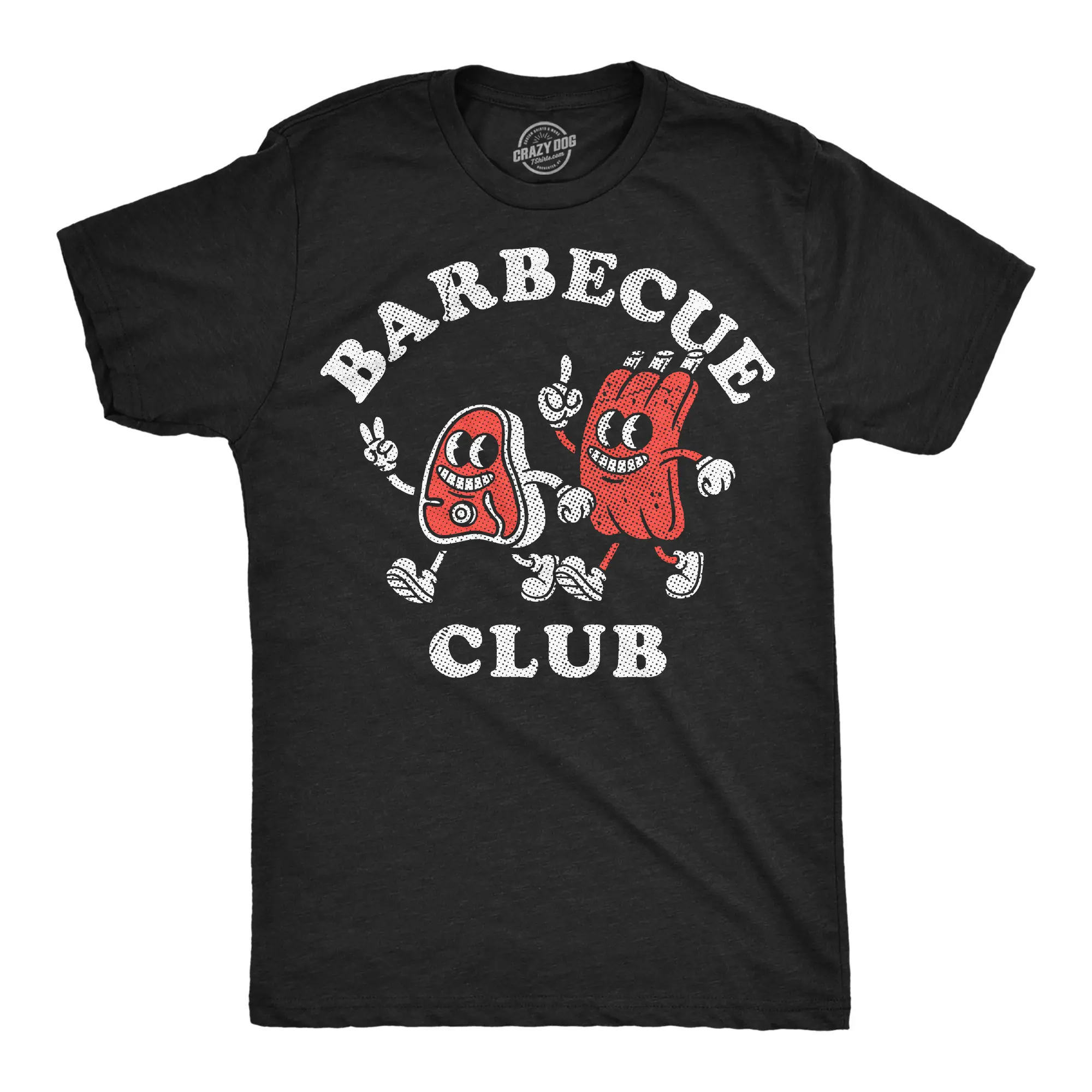 Mens Funny T Shirts Barbecue Club Sarcastic Cooking Tee For Men Mens Funny T Shirts Cool Vintage Fashion T-Shirt Gift Classic Menswear Funny Food Short Sleeve Novelty Tees for Guys Black -