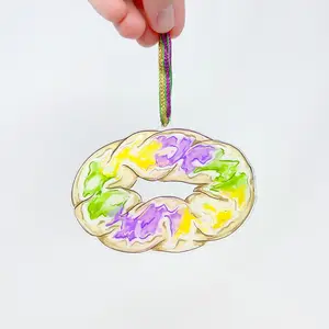 Acrylic King Cake Ornament