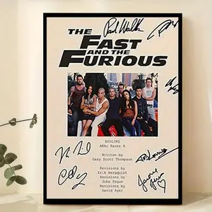 Frameless Canvas Painting<Fast and Furious>Classic poster wall art, waterproof and windproof, 2D graphic design, suitable for bedroom decoration, perfectly enhances the room's ambiance, Vintage Decor