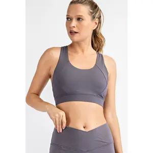 Rae Criss Cross Sportsbra - Titanium