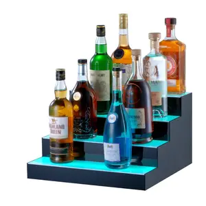 VEVOR LED Lighted Liquor Bottle Bar Shelf RF & App Control 16" 4-Step