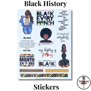 Black History Stickers|Black Girl Stickers|African American|Planner Stickers
