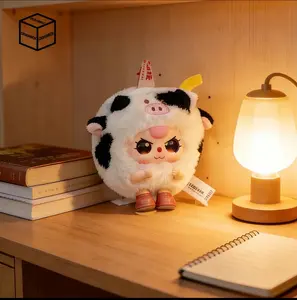 QIQI- Round Beast Plush Box Mystery Boxes Bag Pendant Bunny Plush Dolls Soft Collectibles