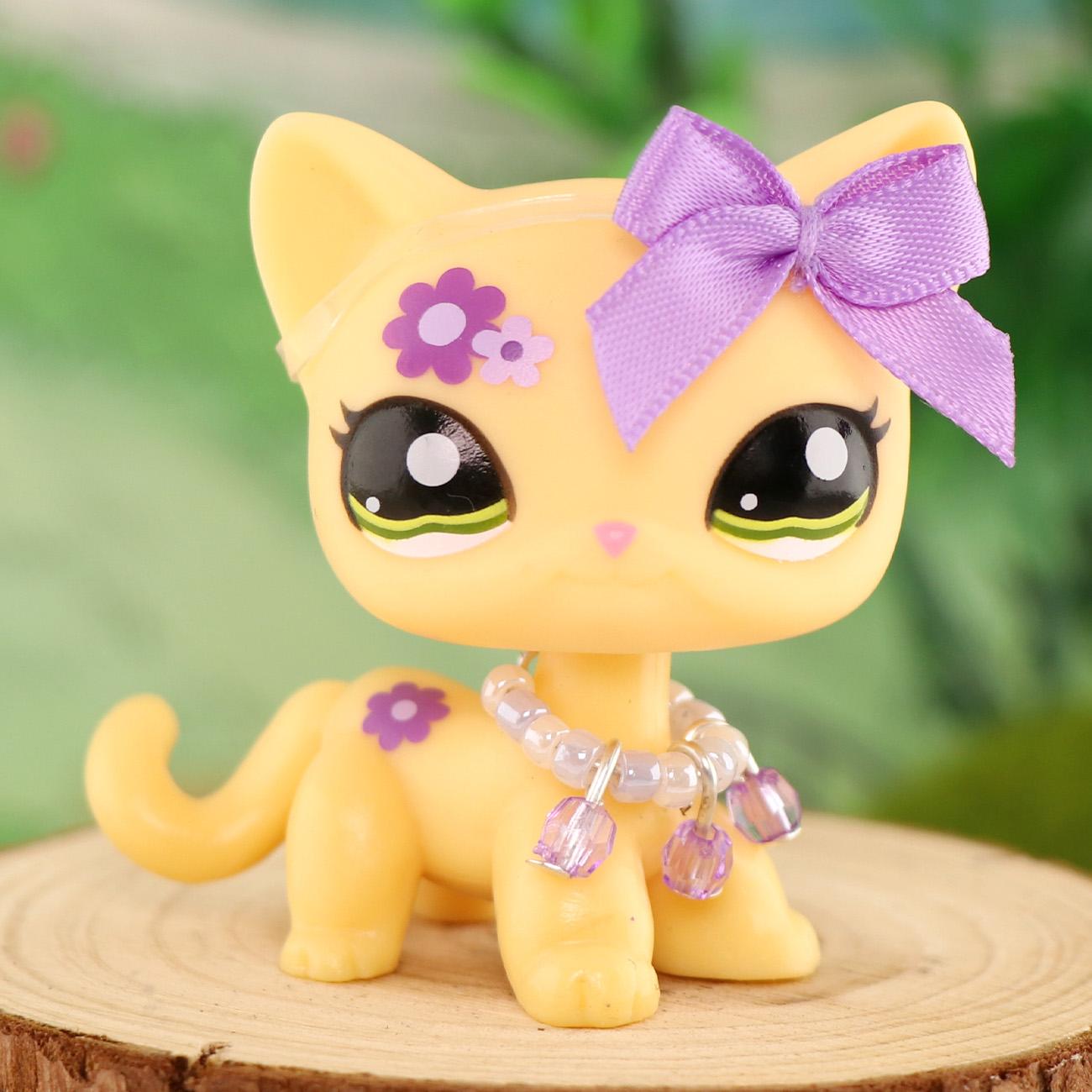 Cute Mini Pet Shop Shorthair Cat Bobble Head Toys for Kids | Safe & Fun Collectible Figurines Cake Topper Animals Figures Birthday Party Decorations