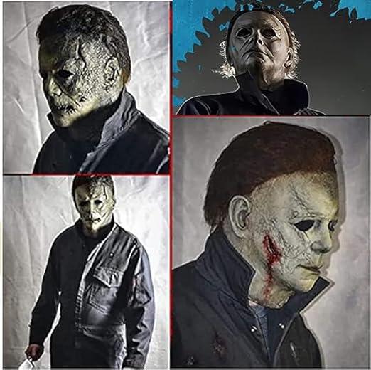 Michael Myers Mask & Scary Skull Mask, Halloween Horror Masquerade Men's & Women's Cosplay Party Mask, Bloody Michael Myers & Scary Skull Adult Costume Scary Cosplay The terrifying atmosphere is at its peak