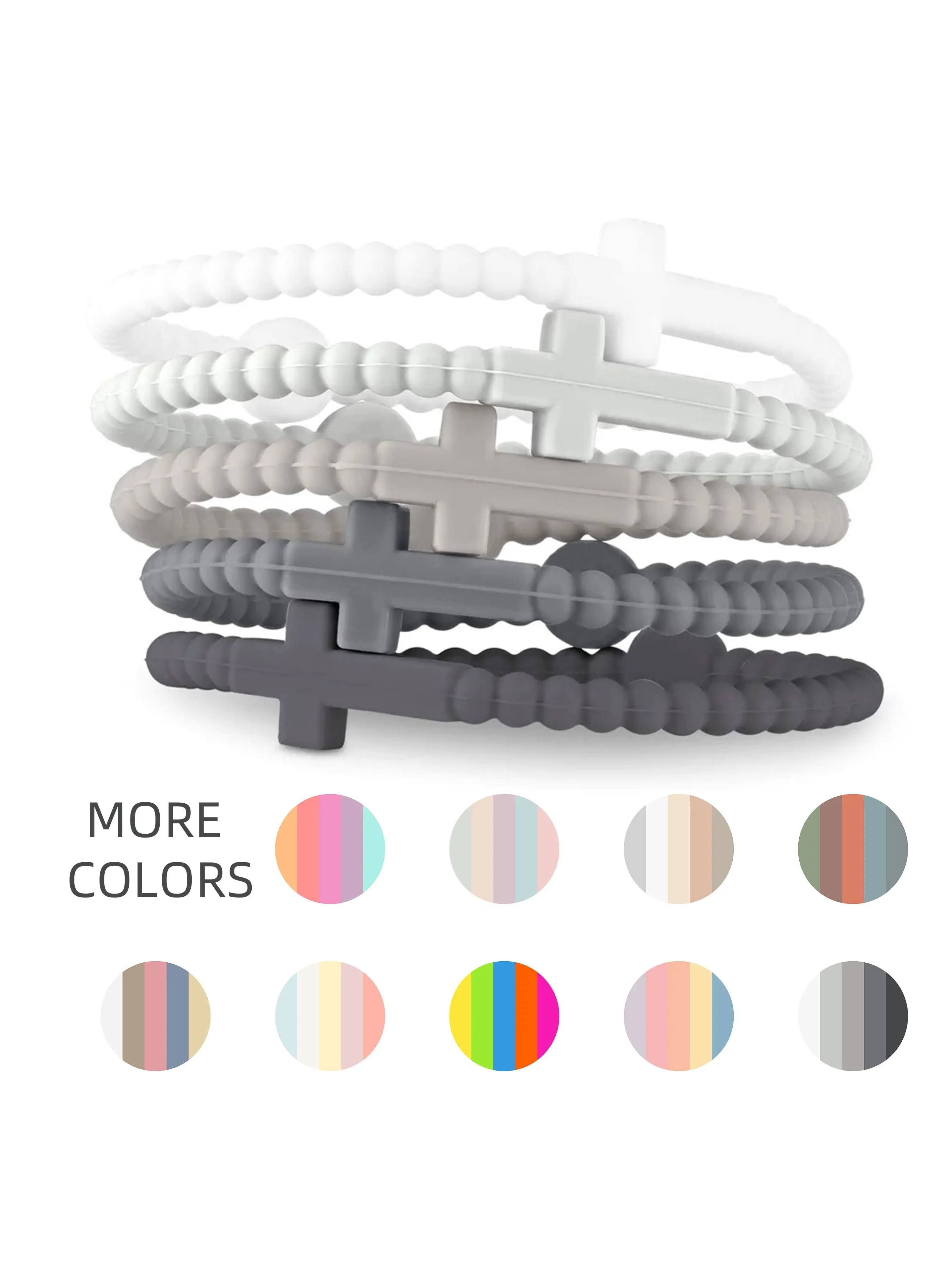 5pcs Cute Random Color Hand Strap, Thin Cross Silicone Bracelet, New Fashion Bracelets, Accessories Gifts, Women & Men Jewelry, Stackable Bracelets, Stacking Bracelet, Trendy Fashionable Accessories, Bracelet Bundle