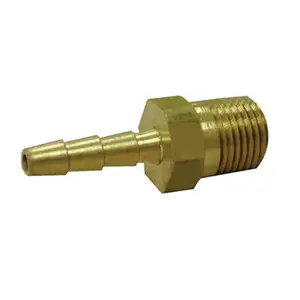 212 MAIN Brass MPT Hose Barb, 0.31 x 0.125 in., MPT Type, Fits Hose