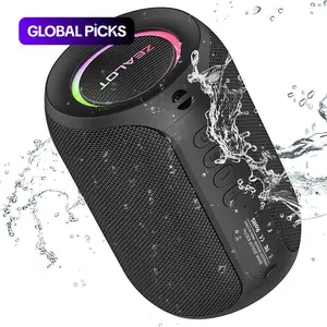 ZEALOT Portable Wireless Bluetooth-compatible Speaker, Multifunctional Wireless Speaker, 15W Stereo Sound Speaker, super bass with RGB Light Effect, Portable Waterproof Speakers for Home Outdoor Camping hiking cycling Halloween Gifts #GLOBAL PICKS